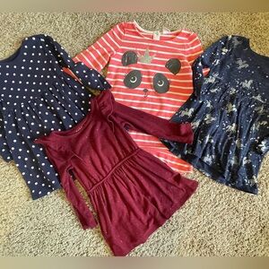 3T toddler girls long sleeve dress bundle    |  4 pieces total